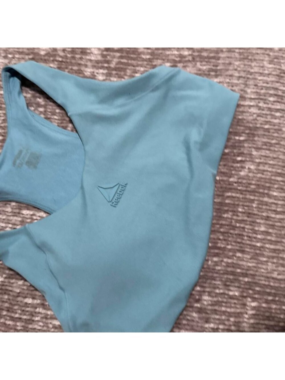 Reebok blue green sports bra #fitness #activewear